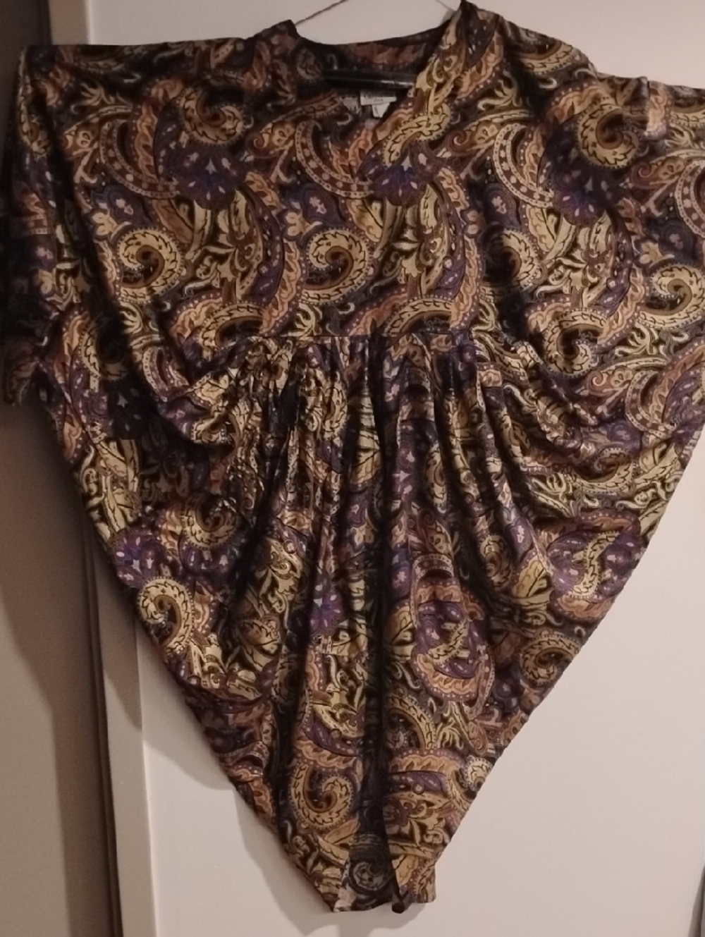Paisley Print 3-Piece Set in Gold and Purple